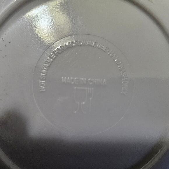 Vintage Melamine Kids Bowls Set of 4 Cars Stars Denim Blue Orange Scalloped Edge - Picture 6 of 6